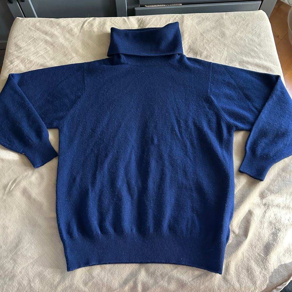 King Deer blue 100% cashmere sweater King Deer turtleneck size medium